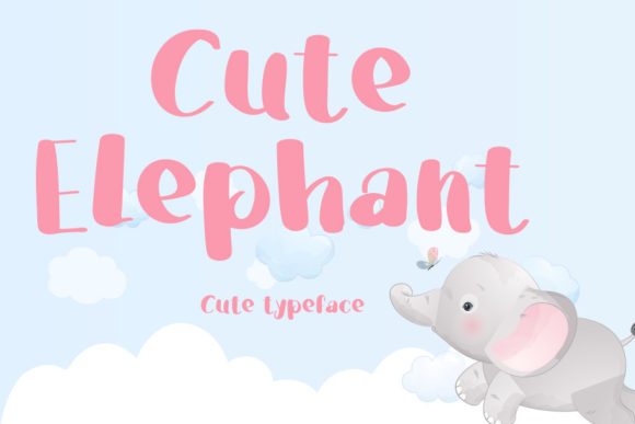 Cute Elephant Font: A Warm and Playful Display Typeface for Web Design