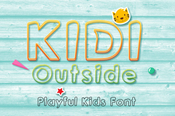 Kidi Outside: A Playful Outline Font for Editorial Personality