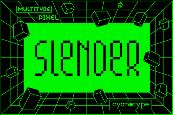 MultiType Pixel Slender: A Font for Makers and Digital Crafters