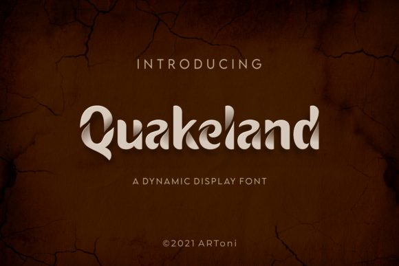 Quakeland: A Display Font for Modern Editorial Moods