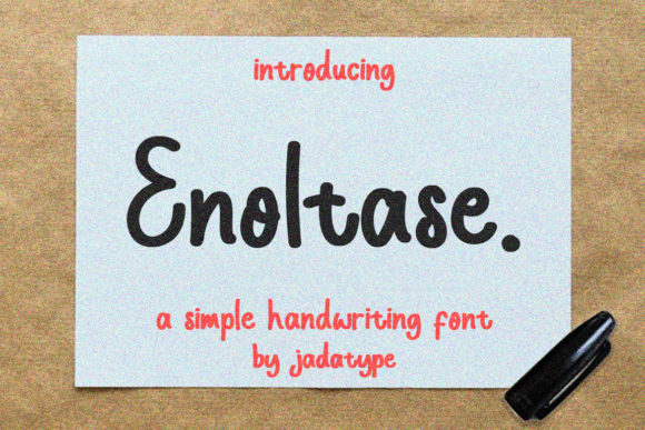 The Enoltase Font: A Tactile, Chalkboard-Inspired Typeface for Digital Design